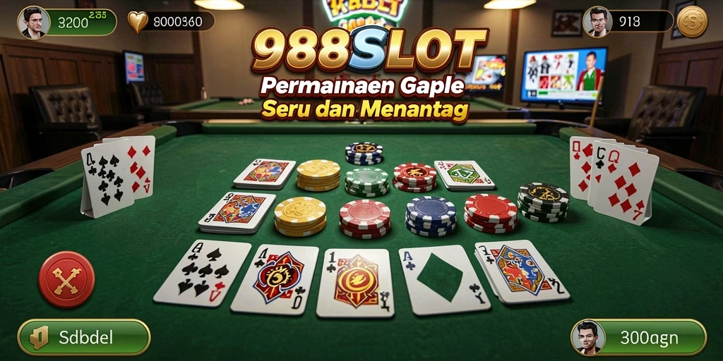 Gameplay seru Gaple dalam 988SLOT.