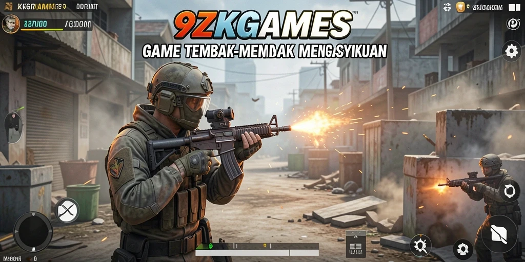 Tangkapan layar gameplay menampilkan aksi tembak-menembak yang mendebarkan.
