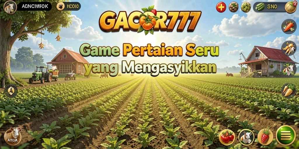 Tangkapan layar dari gameplay GACOR777 menunjukkan suasana ladang yang indah.