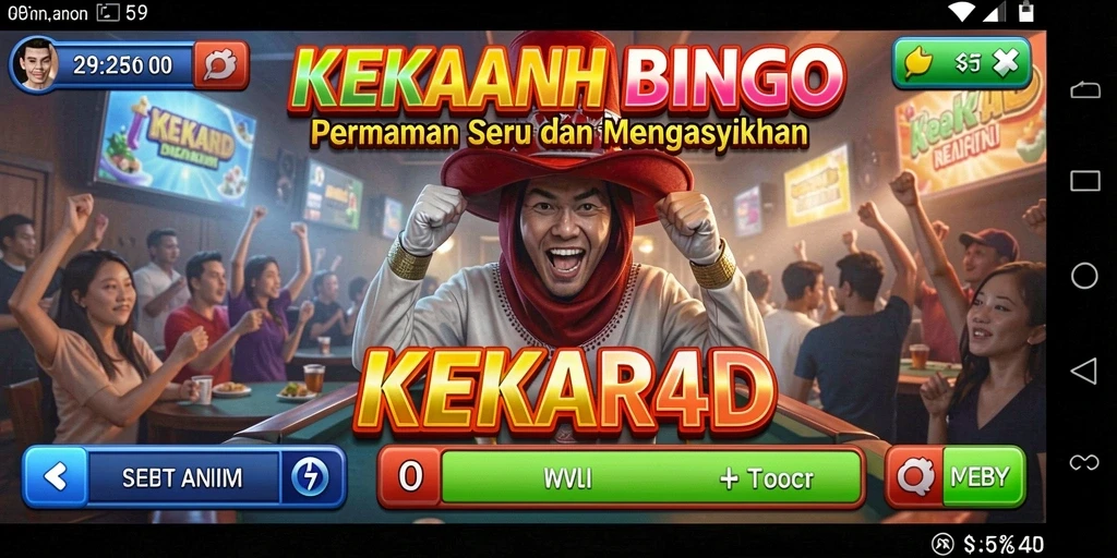 Tampilan gameplay seru dari KEKAR4D Bingo.