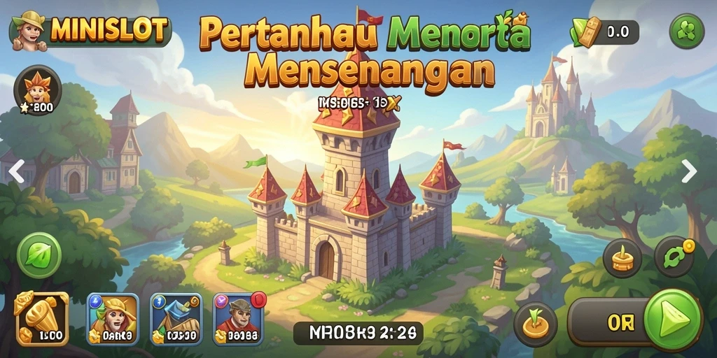 Tampilan gameplay menara pertahanan yang intens dan menarik.
