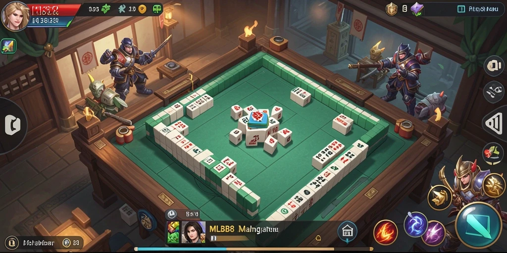Screenshot gameplay MLBB8 dengan tampilan menarik permainan Mahjong.
