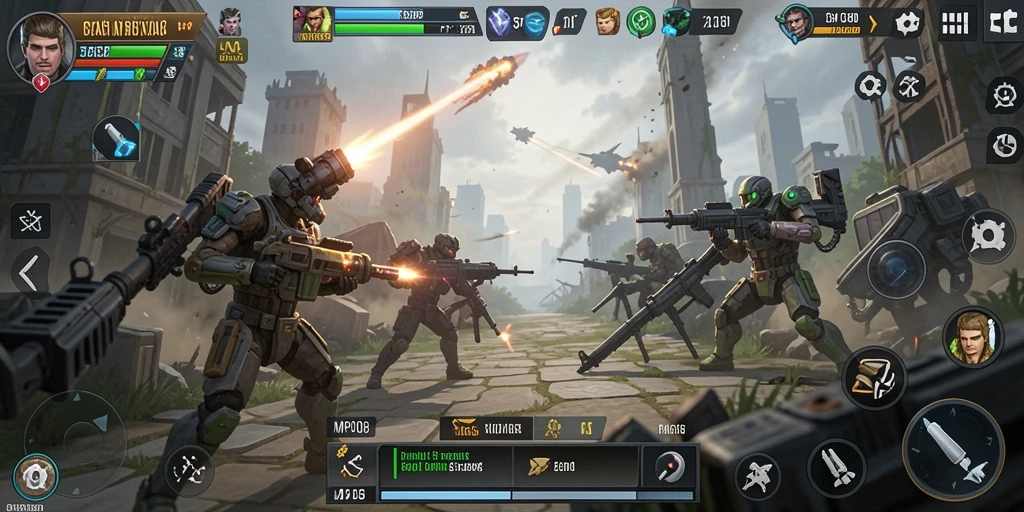 Screenshot MPO08 menampilkan aksi strategi yang menegangkan di medan perang.