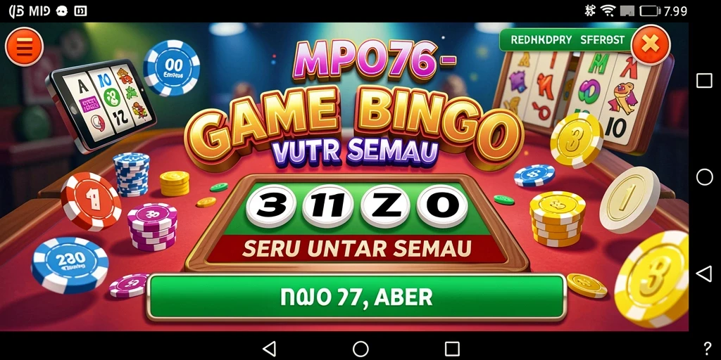 Tampilan gameplay seru dalam aplikasi Bingo MPO76.