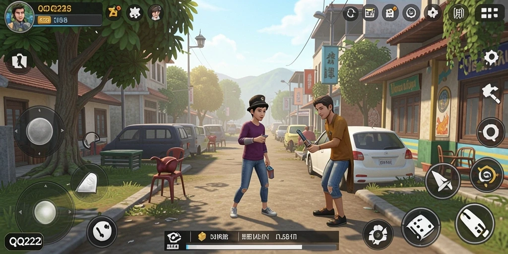 Tangkapan layar QQ222 menampilkan momen gameplay simulasi yang seru.