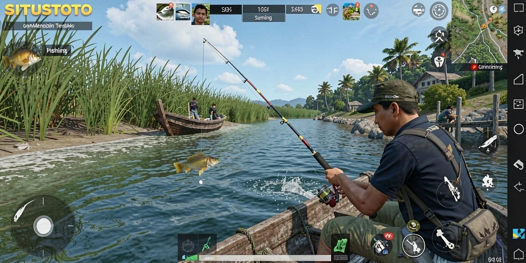 Gameplay seru di <strong>SITUSTOTO</strong> saat menangkap ikan.