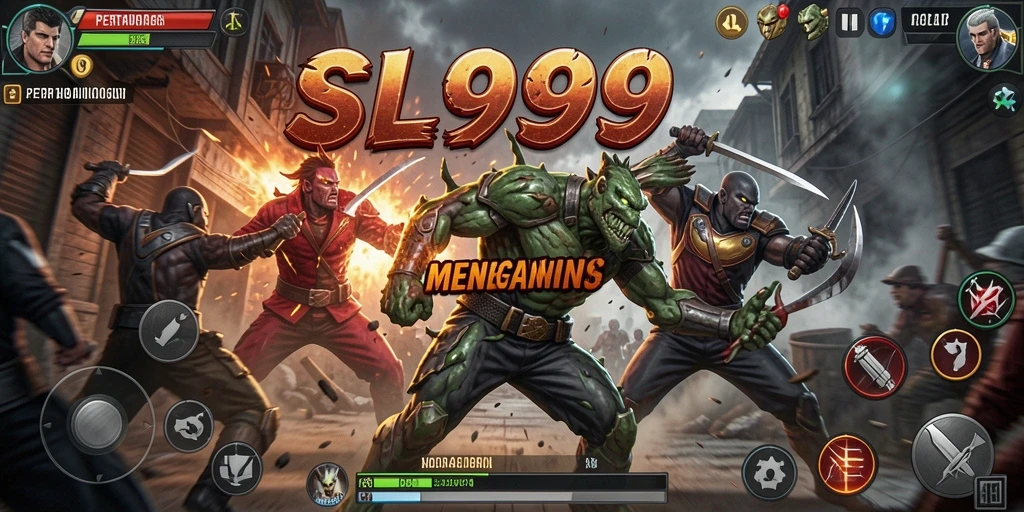 Tampilan gameplay menegangkan di game Fighting SL999.