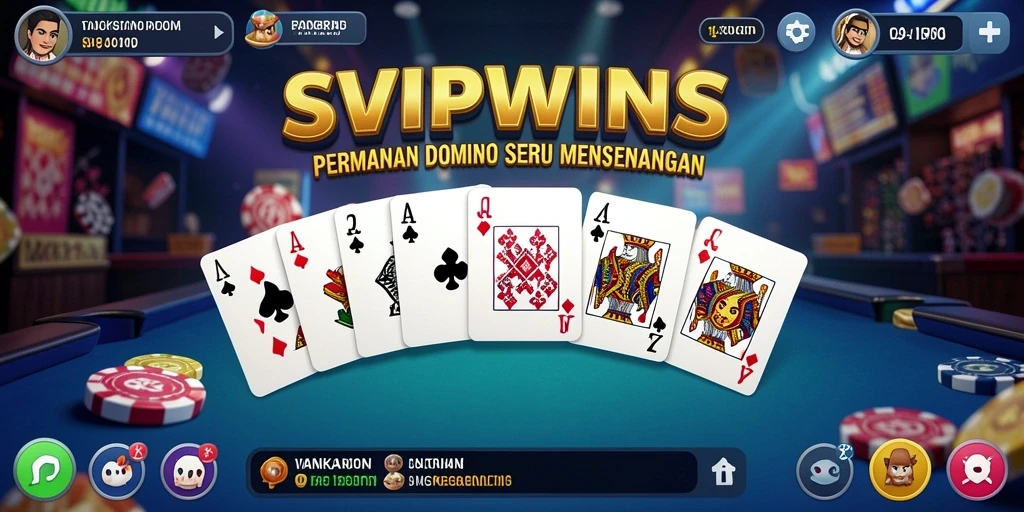 Tampilan gameplay menarik dari SVIPWINS saat bermain Domino.