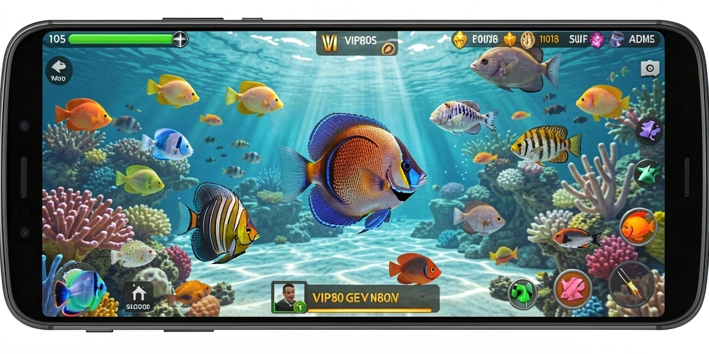 Tangkapan layar gameplay VIP805 yang menampilkan aksi memancing seru.