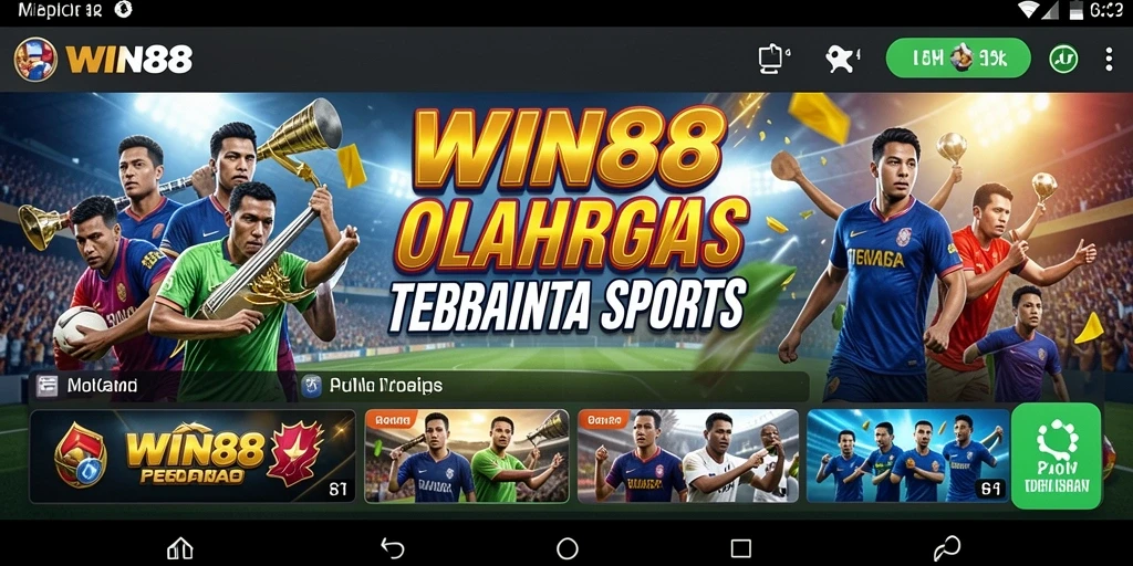 Screenshot gameplay utama WIN88 yang menampilkan momen seru pertandingan olahraga.